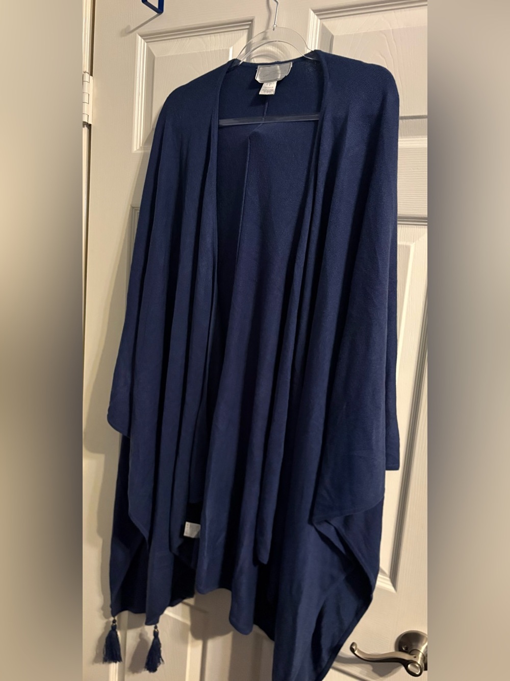 175- blue sweater oversized wrap